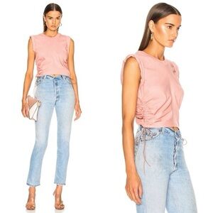 T by Alexander Wang Side Ruched Top